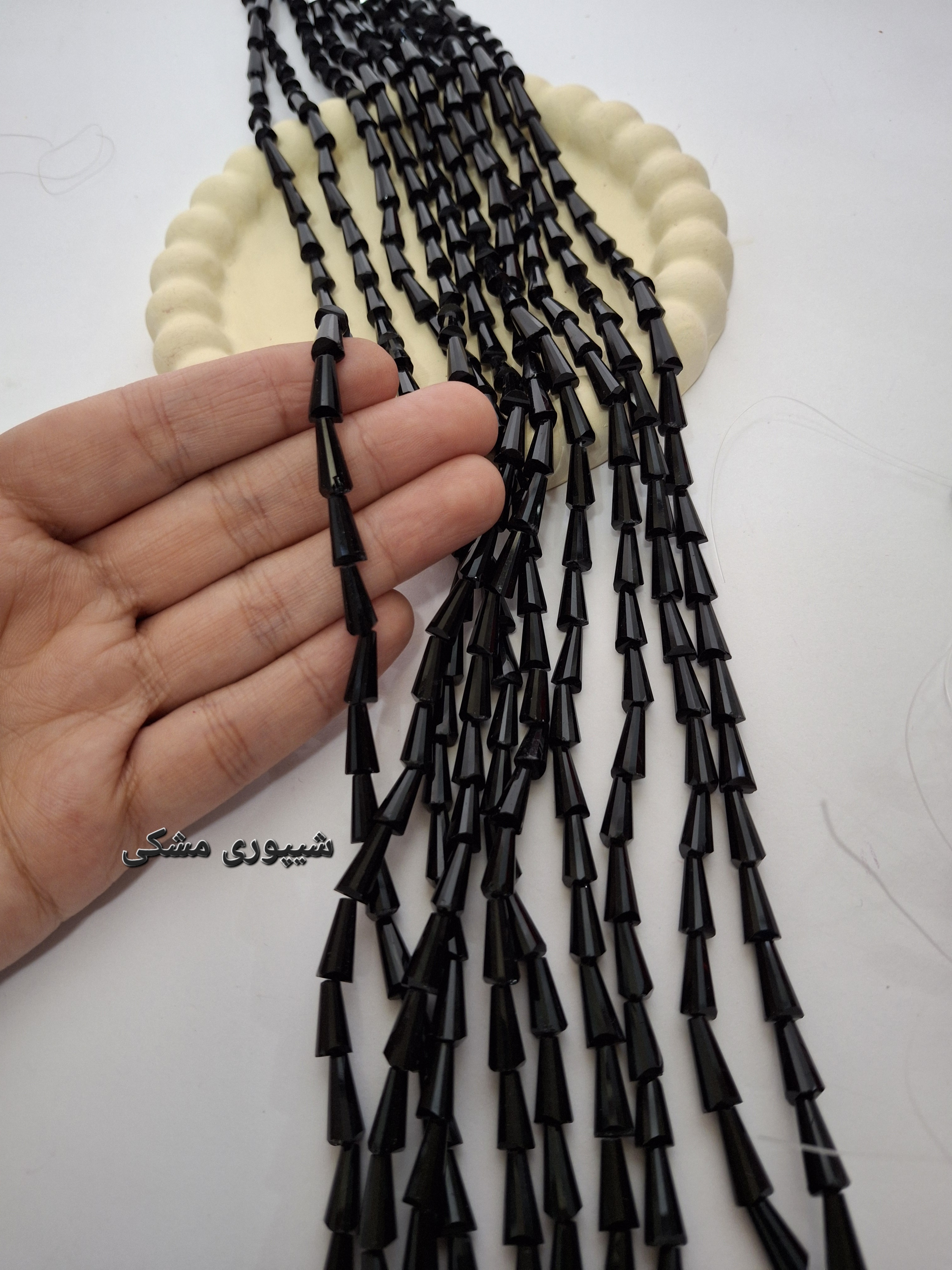 کریستال شیپوری (پافیلی)  مشکی سایز 6×12