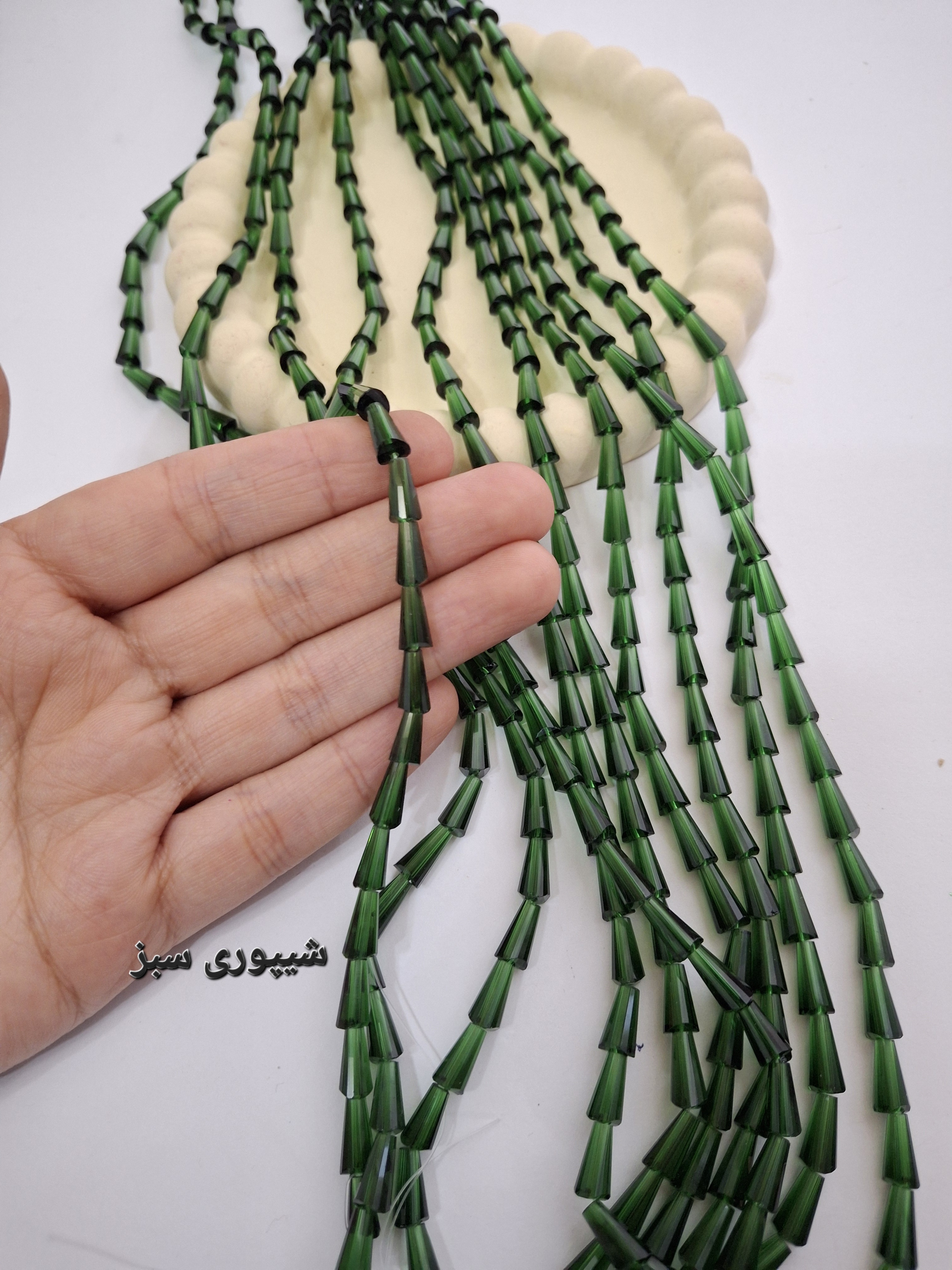 کریستال شیپوری (پافیلی) سبز 6×12