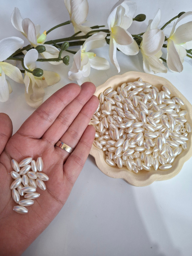 مروارید گندمی پلاستیکی شیری